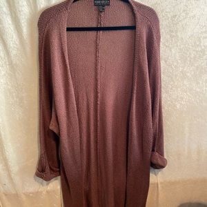 Purple long/oversized cardigan